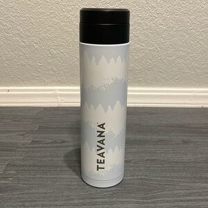 Teavana Snowy Forest Blue 16oz Stainless Steel Tumbler With Tea Infuser Basket